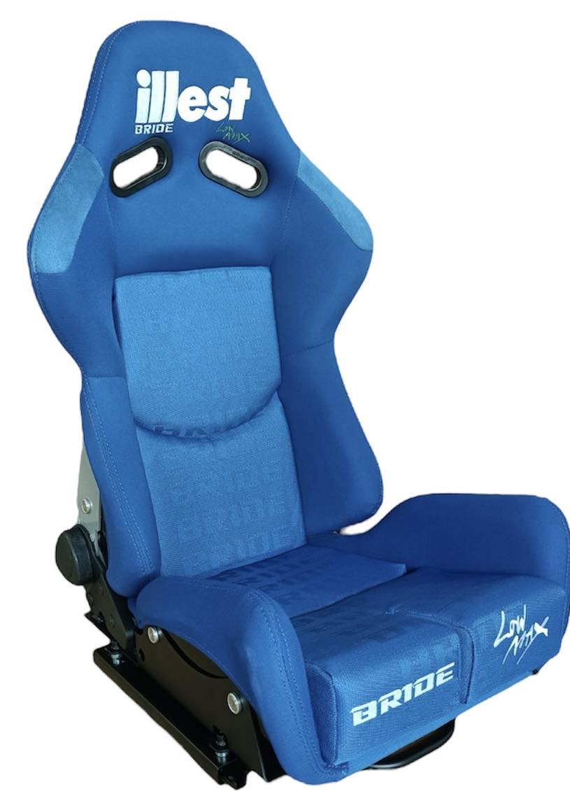 Speedzone Performance LLC 1020BL/IL racing seats shown from an angled view, featuring black and inline design for high-performance driving.