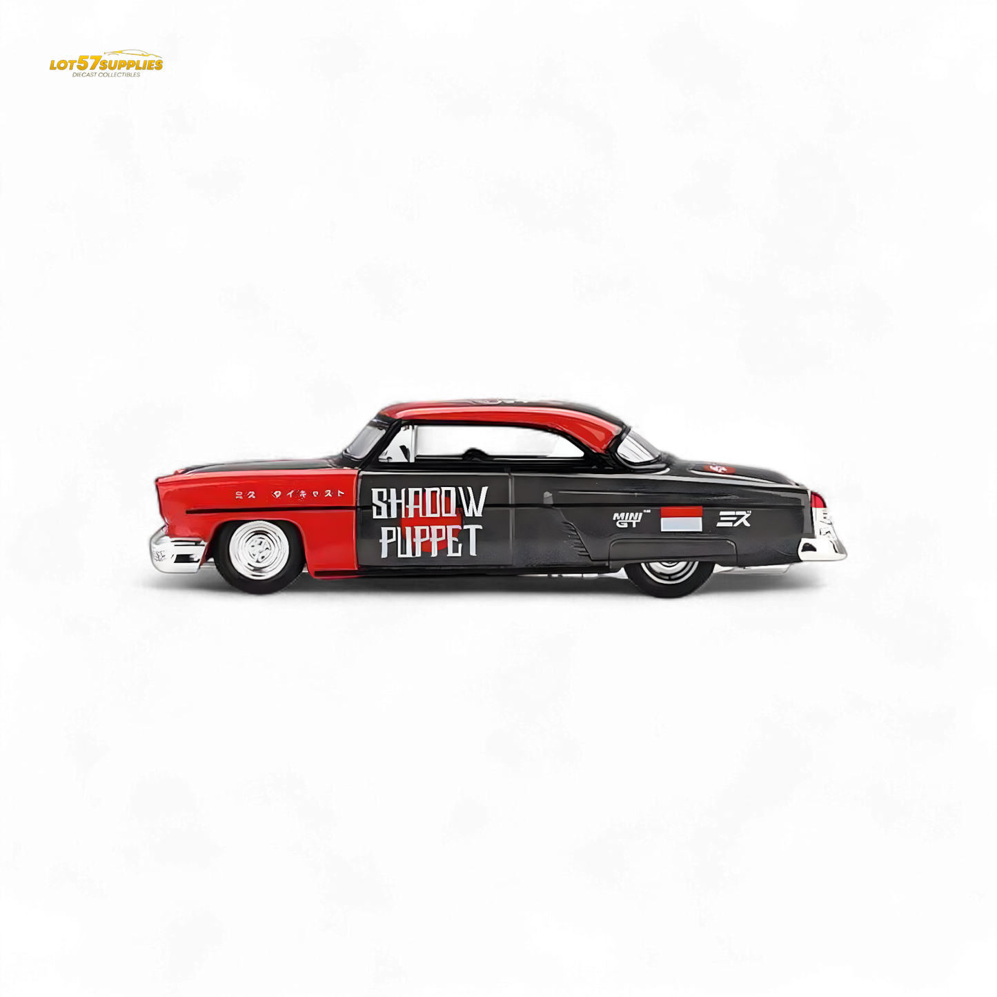 Mini-GT 1954 Lincoln Capri Hot Rod Shadow Puppet 1:64 - Evergreen Kings