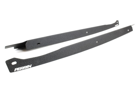 JDMuscle black fender shrouds for 2008-2014 Subaru WRX and STI, showing close-up of sleek, durable exterior accessories