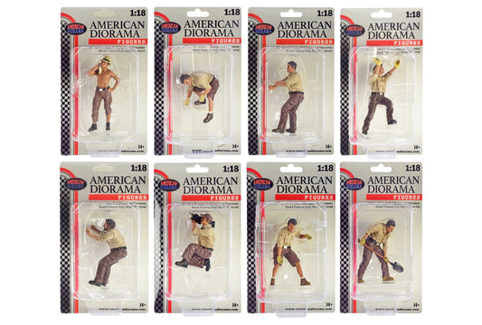 1:18 SCALE GARAGE FIGURE SET – 8 PCS MECHANIC SCENE