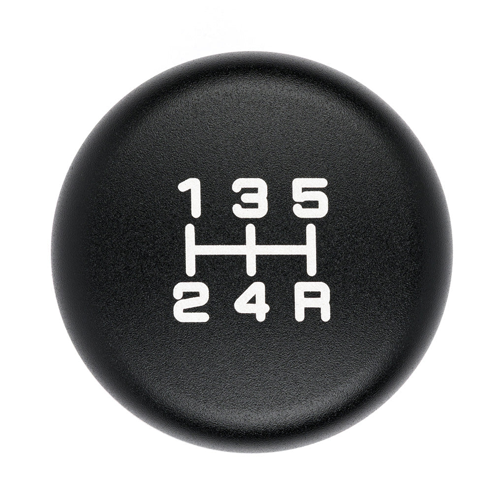 Acuity Esco-T5 satin black 5-speed shift knob with M10 x 1.5 threading for car gear shifter, by Prestige Auto Lab.