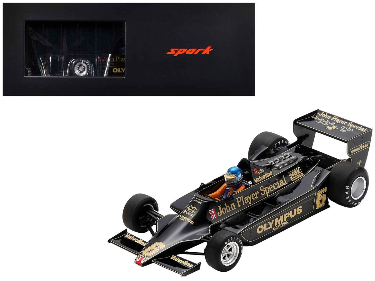 Miniature Motors Lotus 79 #6 Ronnie Peterson F1 model car with acrylic display case, representing the 1978 Austrian GP winner.