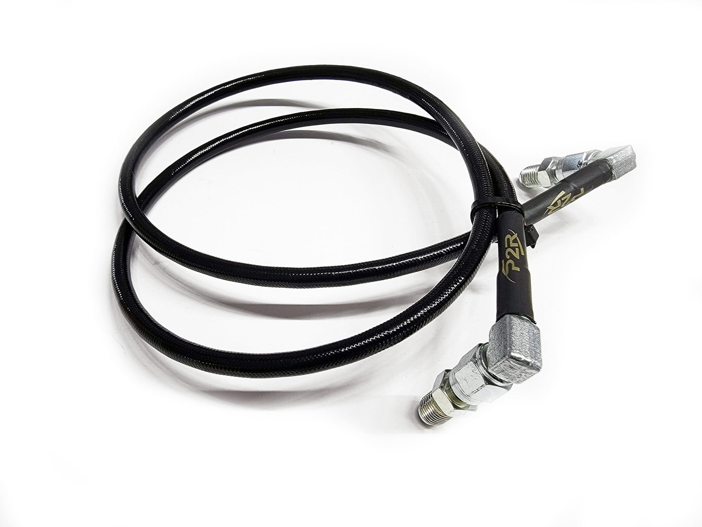 Stainless steel braided clutch line for 2006-2011 Honda Civic from P2R Power Rev Racing, designed for improved clutch performance.