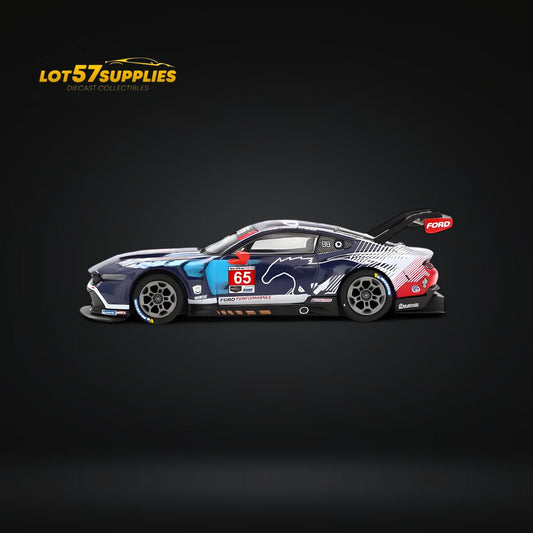 Mini-GT Ford Mustang GT3 #65 diecast model in 1:64 scale, detailed blue racing car by Lot57Supplies Diecast Shop