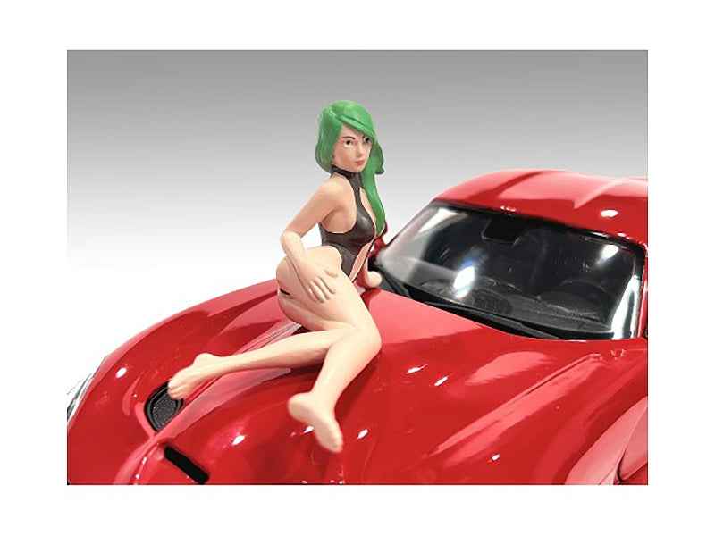 Miniature Motors Cosplay Girls figure for 1/24 scale models by American Diorama, detailed character figurine for dioramas.