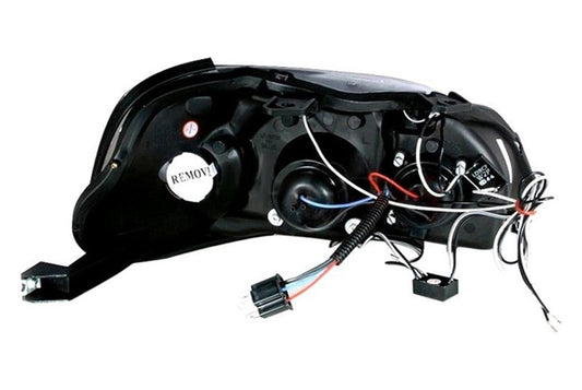 Spec-D 99-00 Honda Civic Halo Projector Headlights Black - Evergreen Kings
