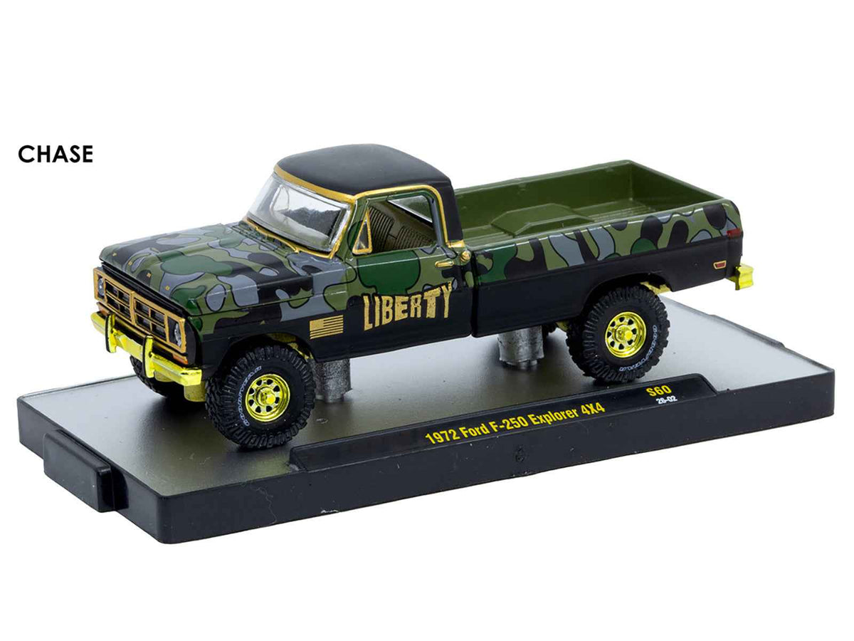 Set of 6 Miniature Motors 1/64 scale diecast cars from "Auto Meets" limited edition release in display cases.