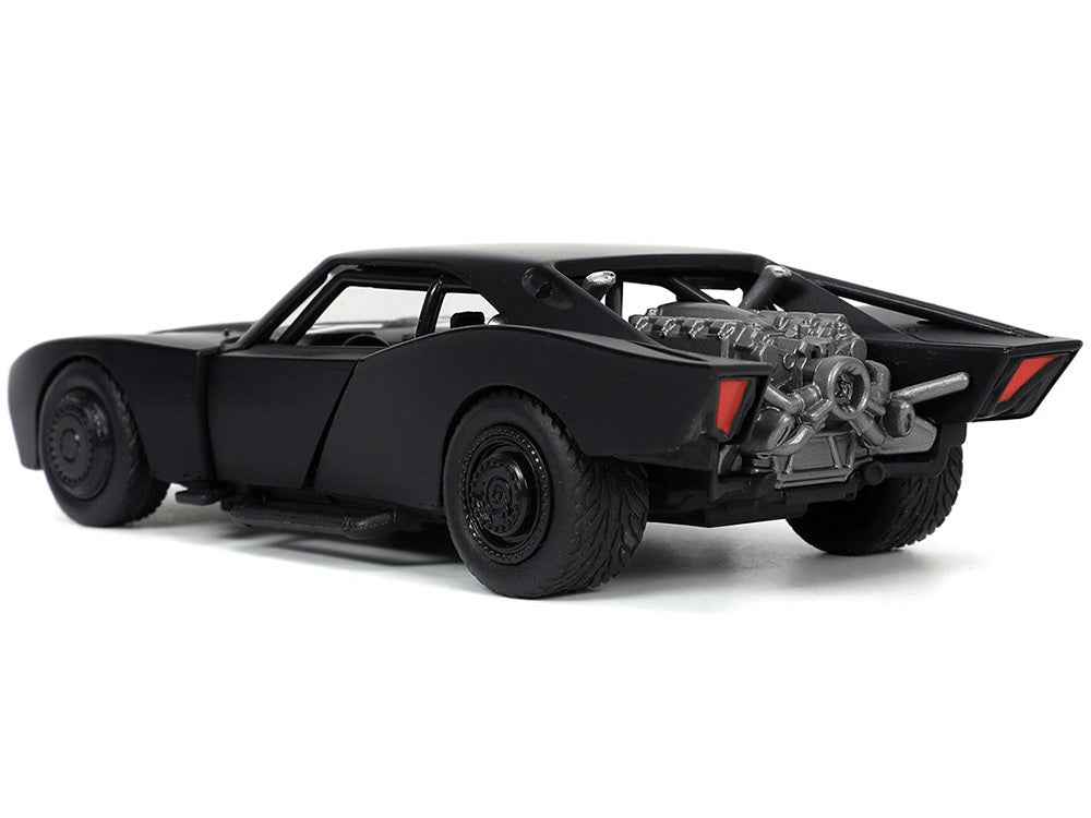 Miniature Motors Jada Batmobile Black "The Batman" 2022 diecast model car from Hollywood Rides Series, 1/32 scale.