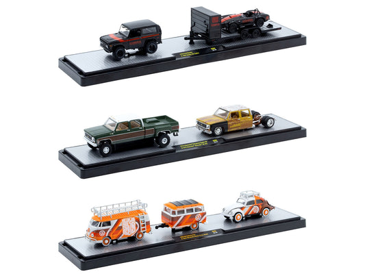 Auto Haulers Set of 3 Trucks Release 90 Limited Edition to 8000 pieces Worldwide 1/64 Diecast Models by M2 Machines