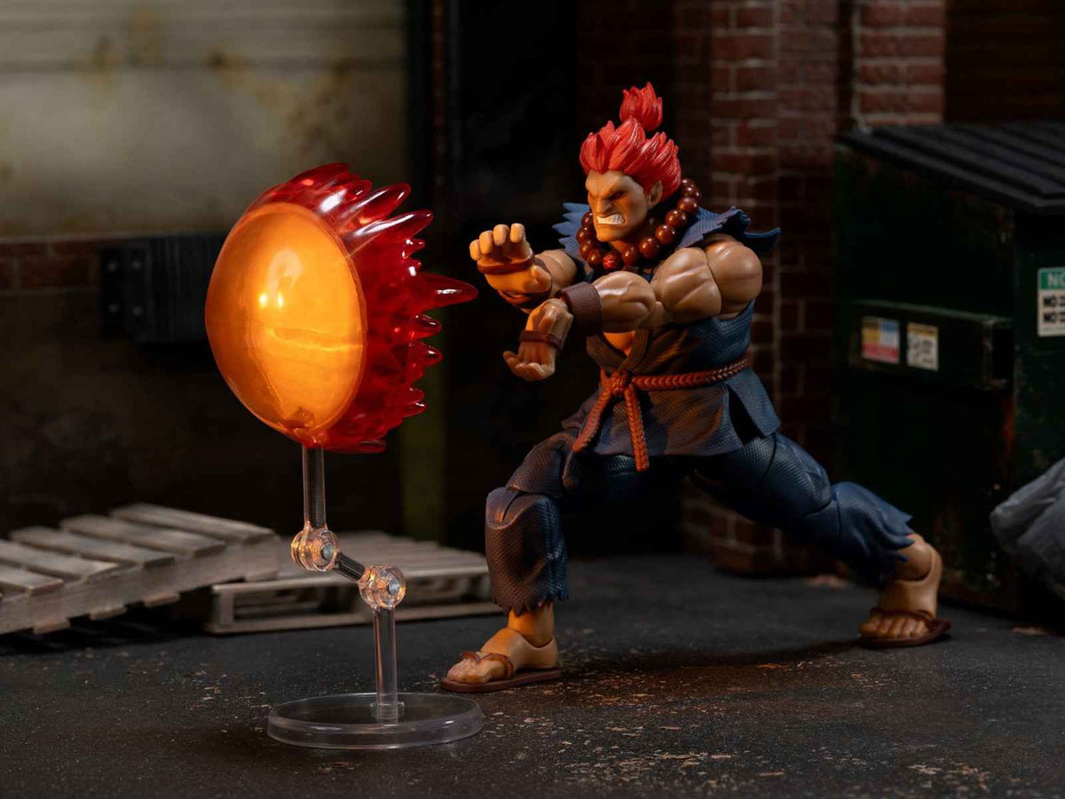 Akuma 6-inch moveable figure with accessories, alternate head and hands from Ultra Street Fighter II by Jada, part of Miniature Motors models.