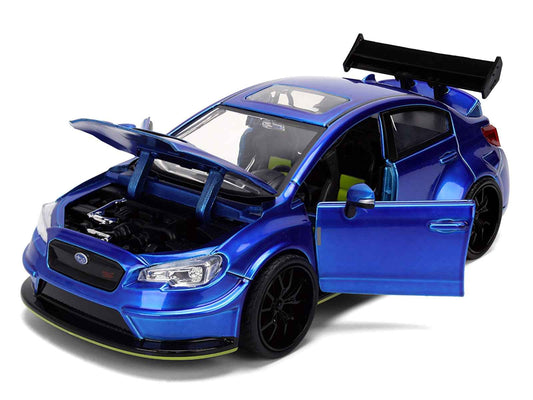 2016 Subaru WRX STI Widebody Blue Metallic "JDM Tuners" Series 1/24 Diecast Model Car by Jada
