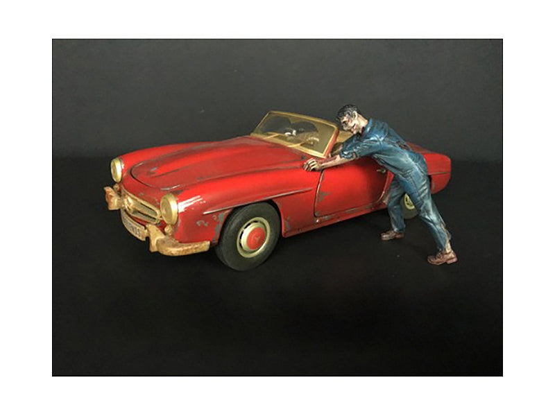Miniature Motors Zombie Mechanic Figurine IV for 1/18 scale models, detailed figure for American Diorama vehicle displays.