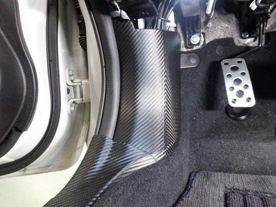 3D Carbon interior kick panel protection kit for 2015-2021 Subaru WRX and STI, vinyl interior accessory by StickerFab