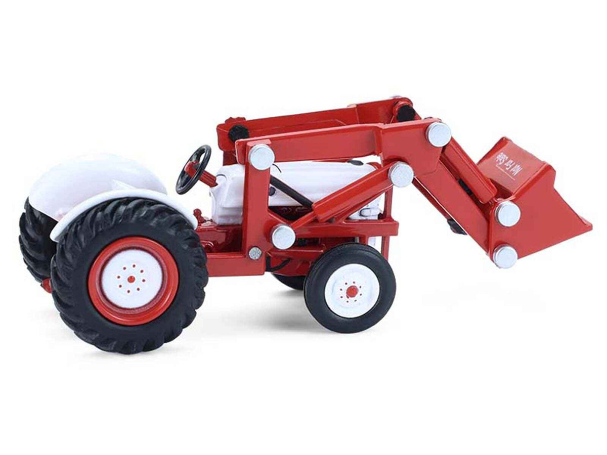 Miniature Motors 1952 Ford 8N tractor diecast model in red and white from Greenlight's Down on the Farm series, 1/64 scale.