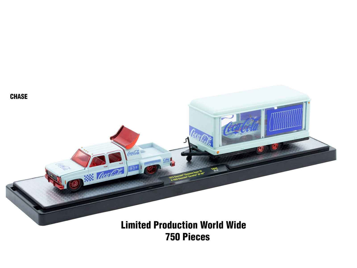 Miniature Motors 1/64 scale Coca-Cola Auto Haulers set of 3 diecast models, limited edition Release 42 by M2 Machines