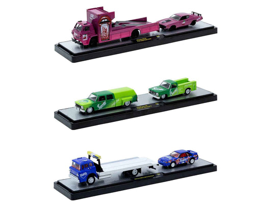 Auto Haulers "Soda" Set of 3 pieces Release 44 Limited Edition to 5750 pieces Worldwide 1/64 Diecast Model Cars by M2 Machines