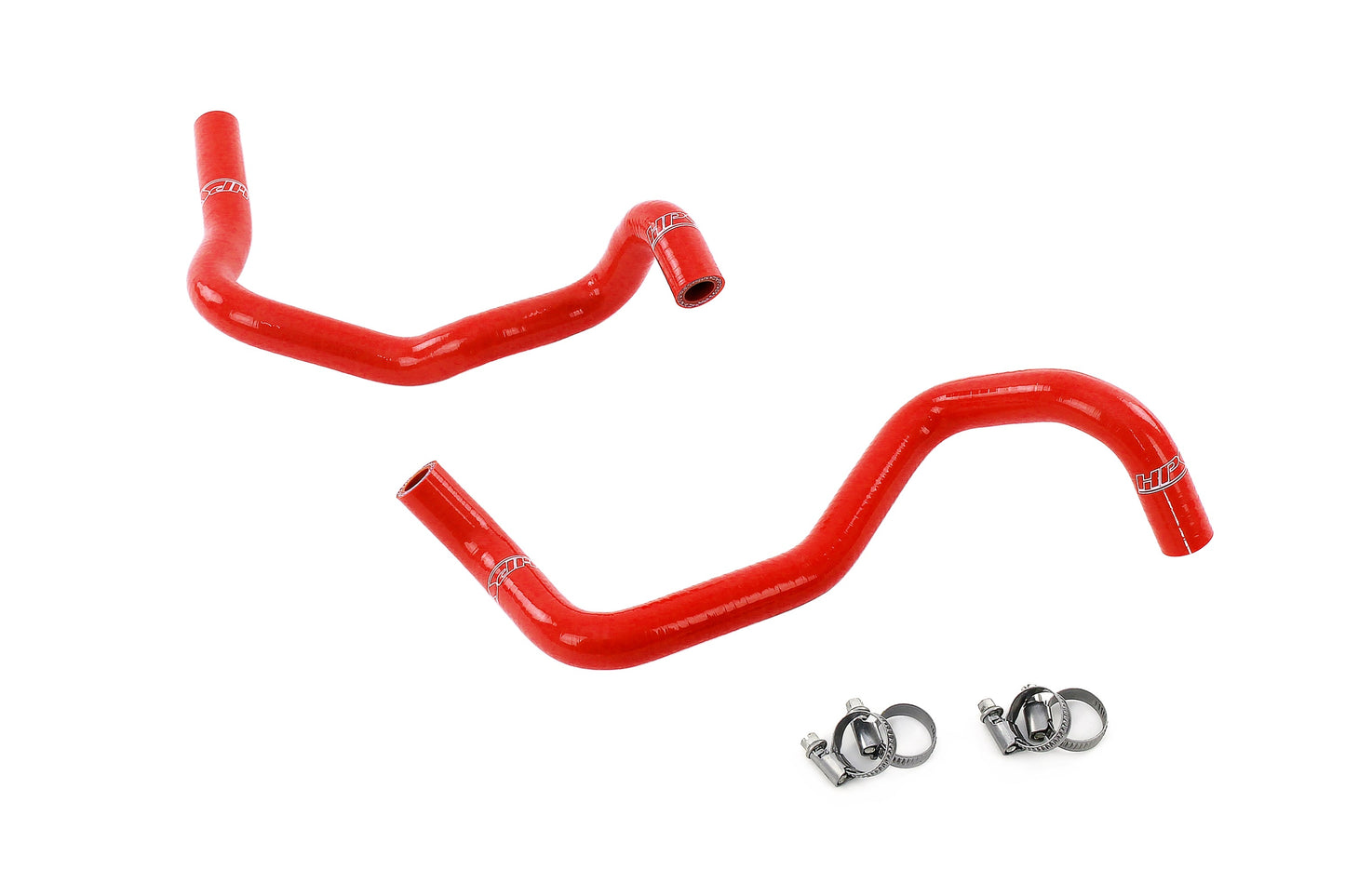 FR SPORT HPS Silicone Heater Coolant Hose Kit in red for 2008-2014 Subaru WRX STI 2.5L Turbo, HVAC heater hose set.