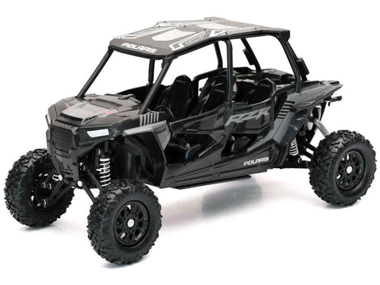 Polaris RZR XP 4 Turbo EPS Sport UTV Onyx Black with Gray Graphics 1/18 Diecast Model by New Ray