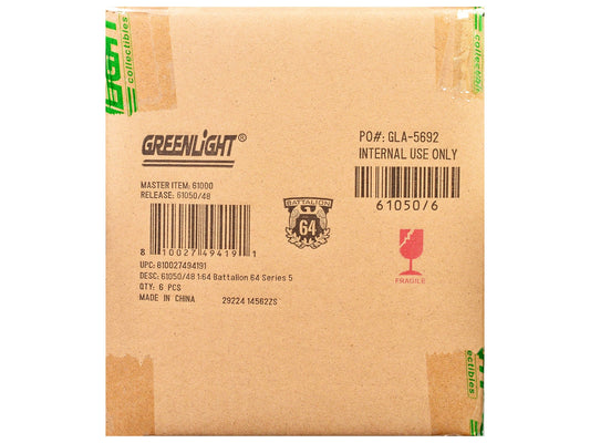 "Battalion 64" Series 5 Set of 6 pieces 1/64 Diecast Models by Greenlight