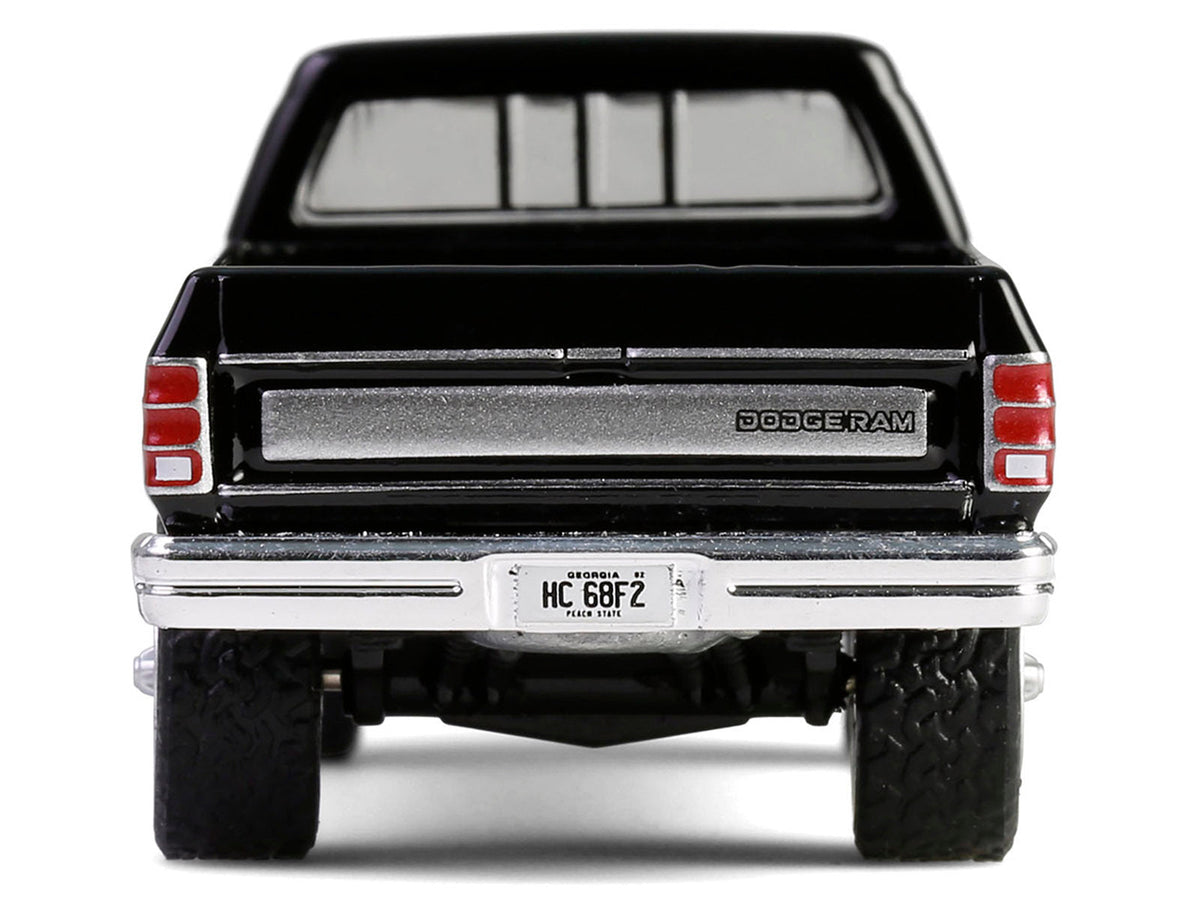 Black 1981 Dodge Power Ram Prospector diecast model truck from Greenlight's Hollywood Series, detailed miniature of The A-Team TV series vehicle.