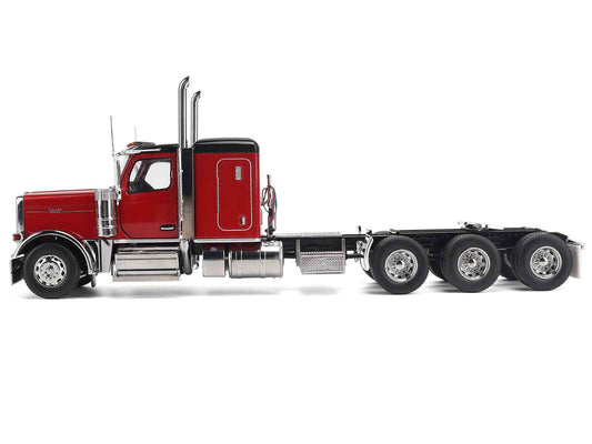 Peterbilt 589 Tridem-Axle Legendary Package Truck Tractor with 58" Sleeper Legendary Red "Transport Series" 1/32 Diecast Model by Diecast Masters