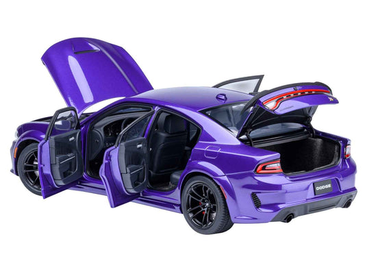 Dodge Charger Scat Pack Widebody Plum Crazy Purple Metallic 1/18 Model Car by Autoart