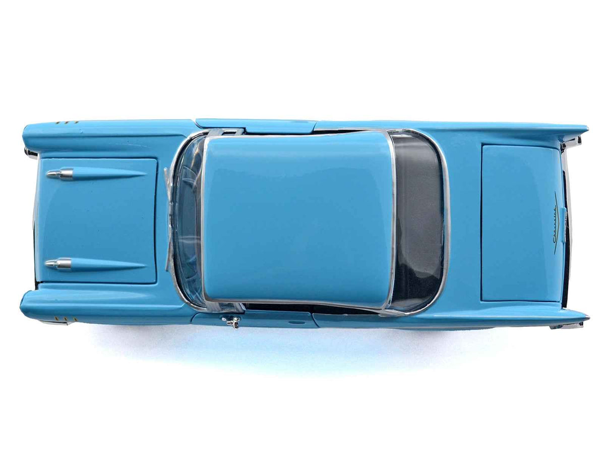 Light blue 1/24 scale Chevrolet Bel Air diecast model car from Miniature Motors' Timeless Legends series by Motormax.