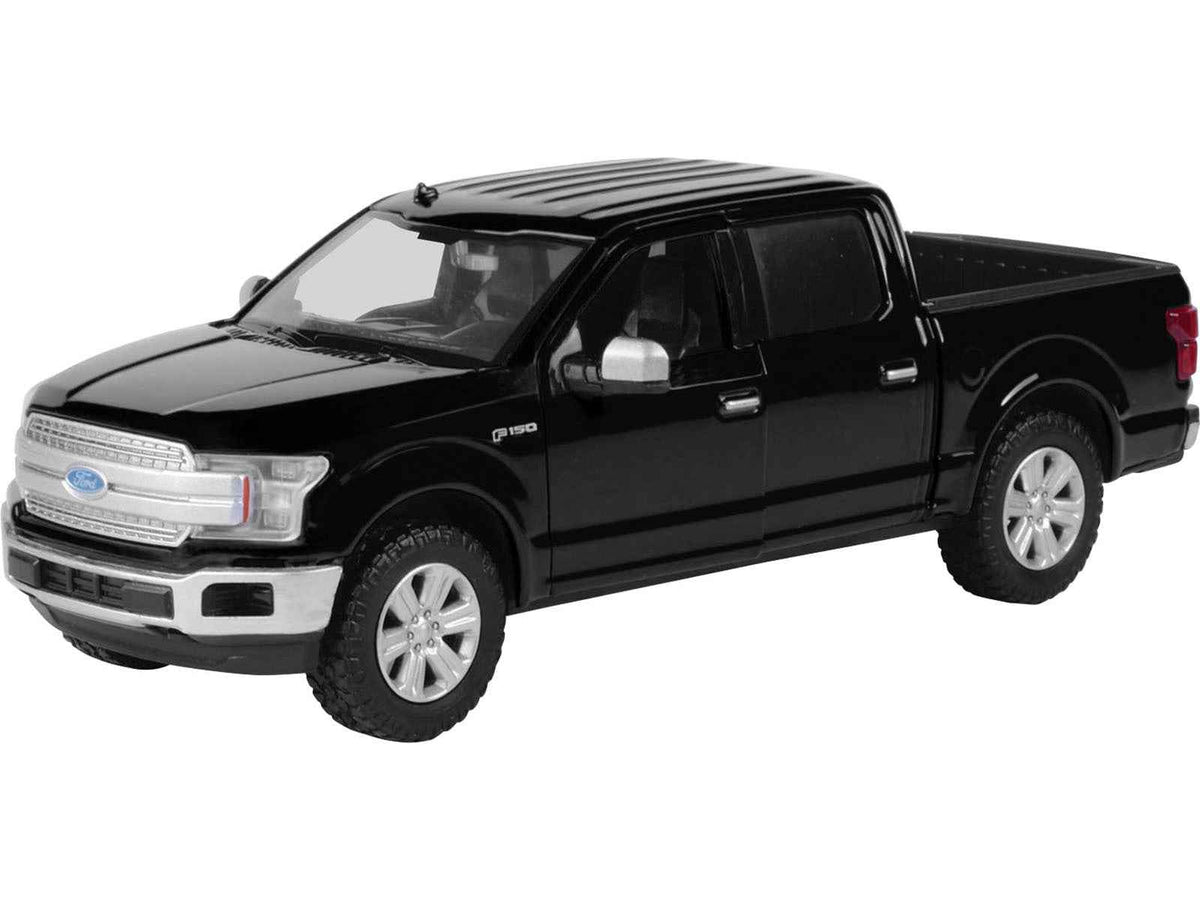 Black 2019 Ford F-150 Lariat Crew Cab diecast model truck by Miniature Motors, detailed Ford pickup truck toy.