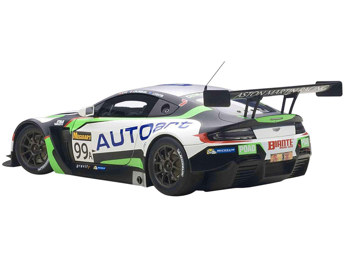 Miniature Motors Aston Martin V12 Vantage model car celebrating the 2015 Bathurst 12 Hour race, detailed 1/18 scale collectible.