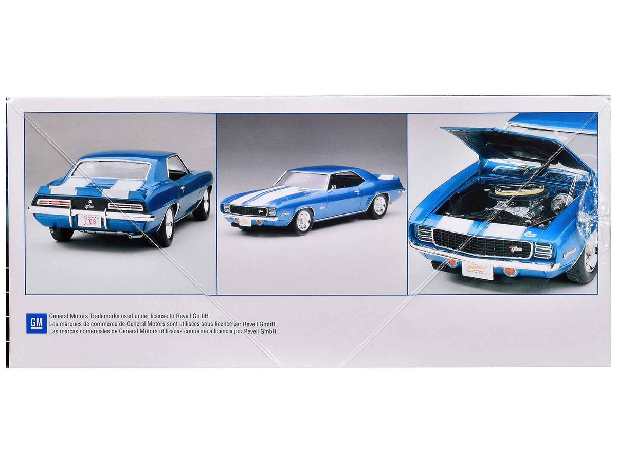 Detailed image of Miniature Motors Level 4 Model Kit of 1969 Chevrolet Camaro Z/28 RS in 1/25 scale by Revell.