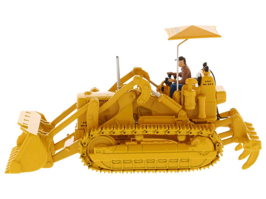 CAT Caterpillar 977D Traxcavator Yellow with Operator "Vintage Series" 1/50 Diecast Model by Diecast Masters