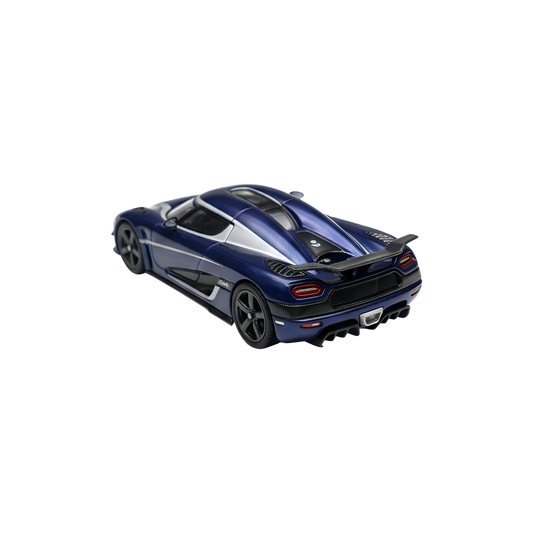 Blue VMB Agera R diecast car in 1:64 scale by Lot57Supplies, detailed miniature model with sleek design and vibrant color.