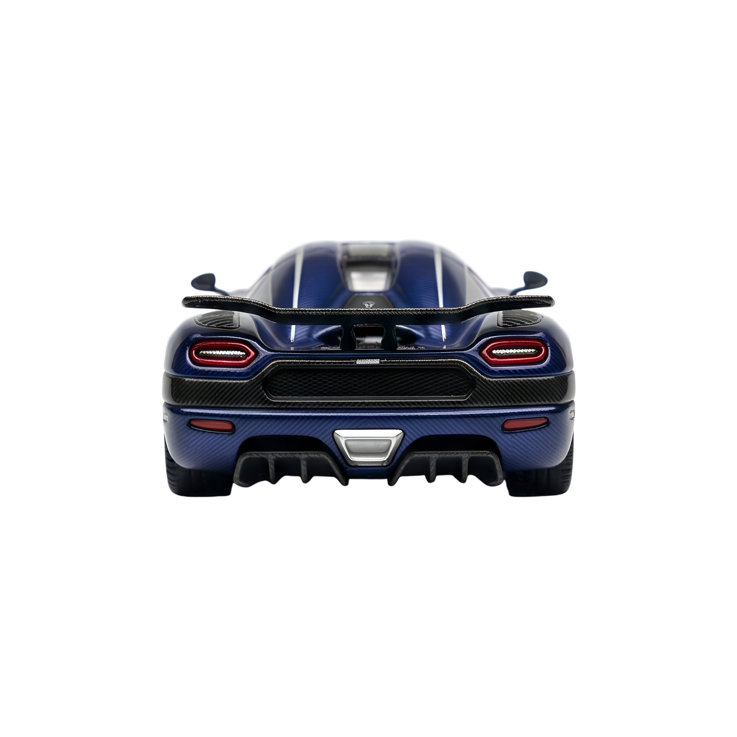 Blue VMB Agera R diecast model car in 1:64 scale by Lot57Supplies Diecast Shop, detailed miniature vehicle with blue carbon finish.