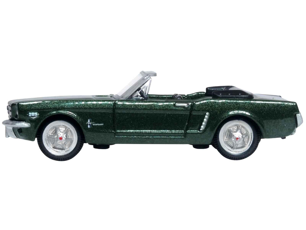 Miniature Motors 1965 Ford Mustang Convertible Ivy Green Metallic 1/87 scale diecast model car by Oxford Diecast