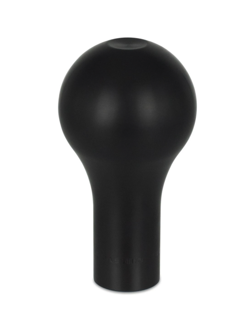Black BLOX Racing Ultraform Shift Knob for manual transmission, M10x1.5, by FR SPORT, shown with smooth ergonomic design