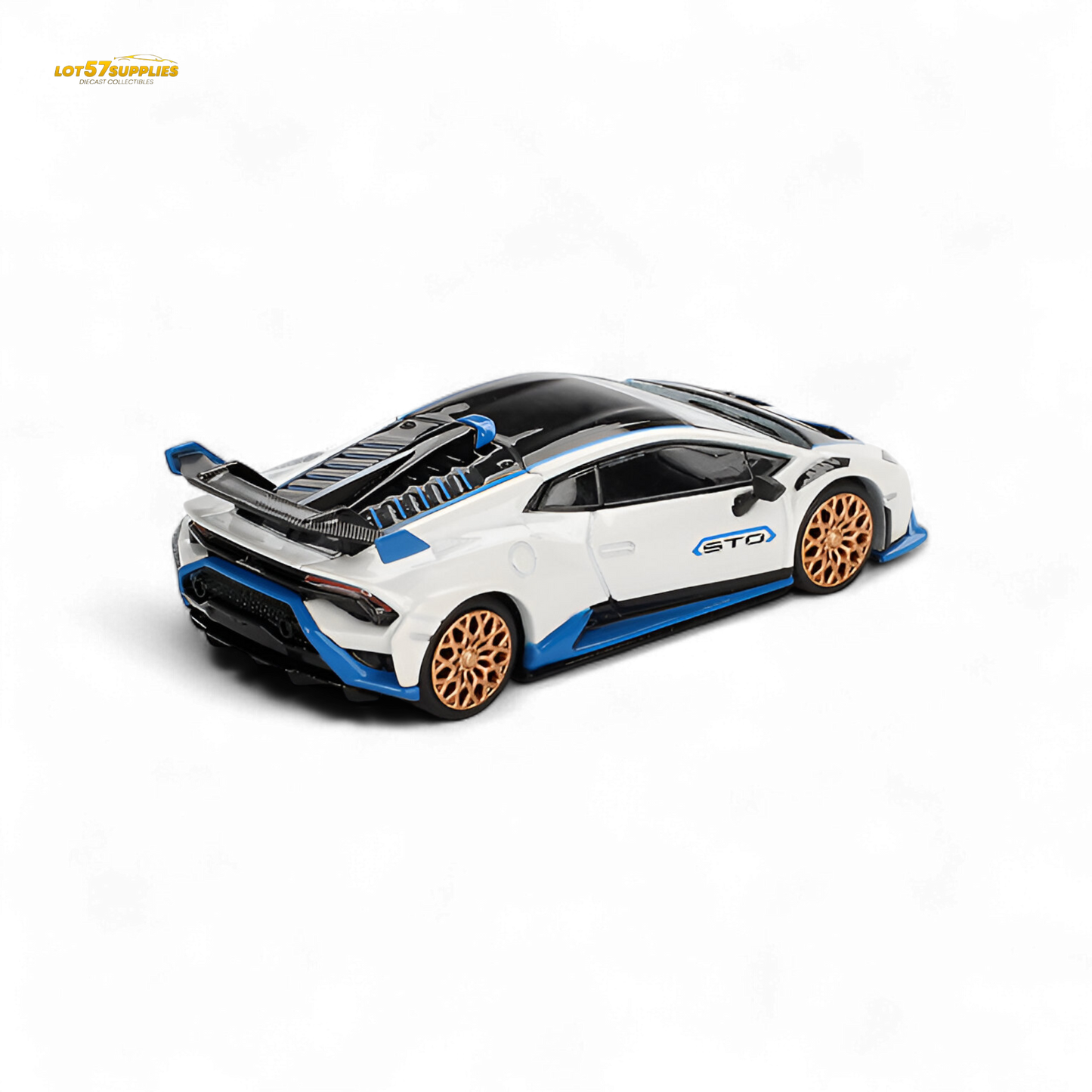 Mini-GT Lamborghini Huracán STO Bianco Asopo 1:64 - Evergreen Kings