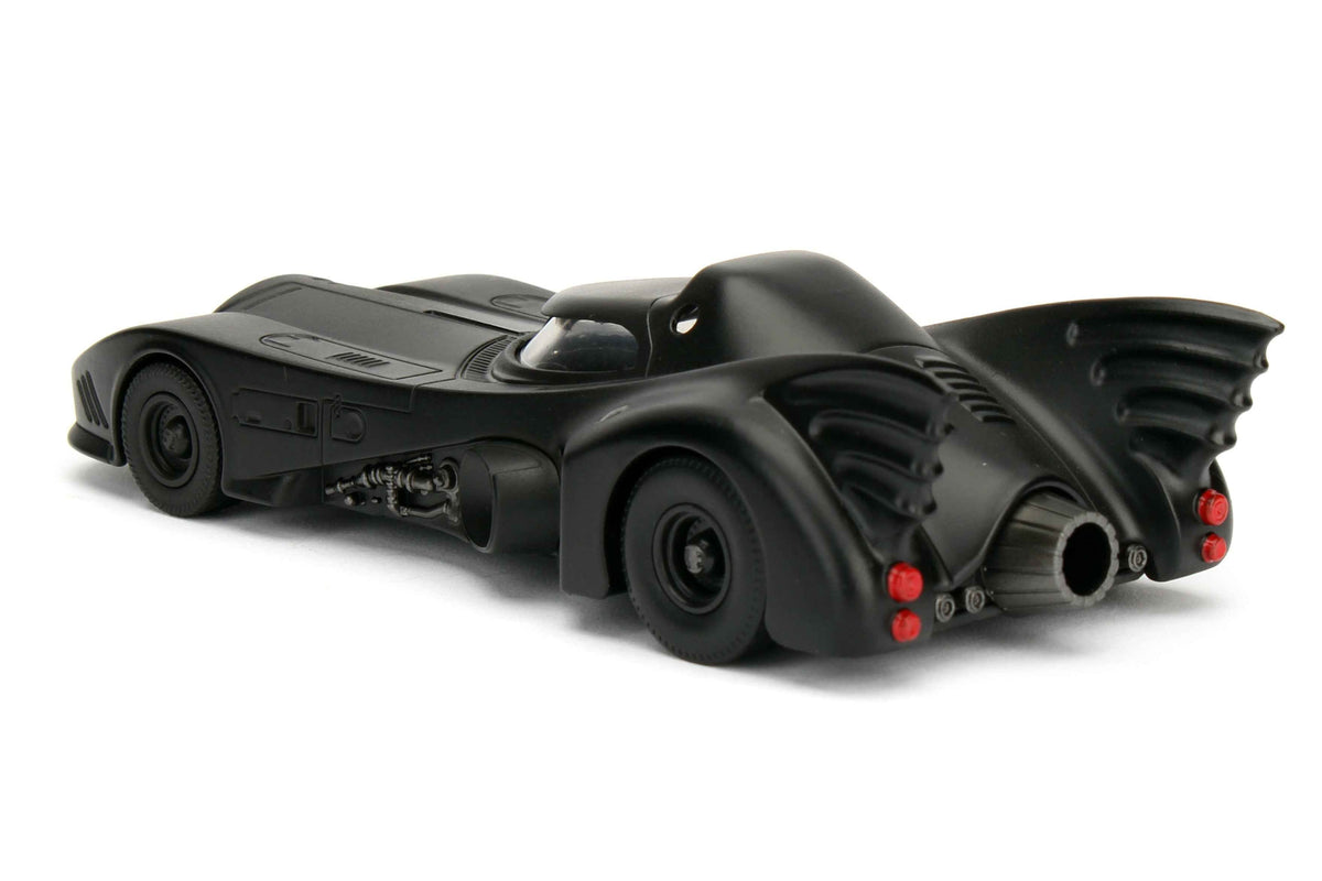1989 Batman Batmobile diecast model car by Jada, 1/32 scale, detailed replica from the Batman movie series.
