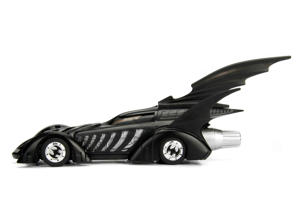 Black Batmobile from Batman Forever movie, Miniature Motors diecast model by Jada, Hollywood Rides Series, 1/32 scale.