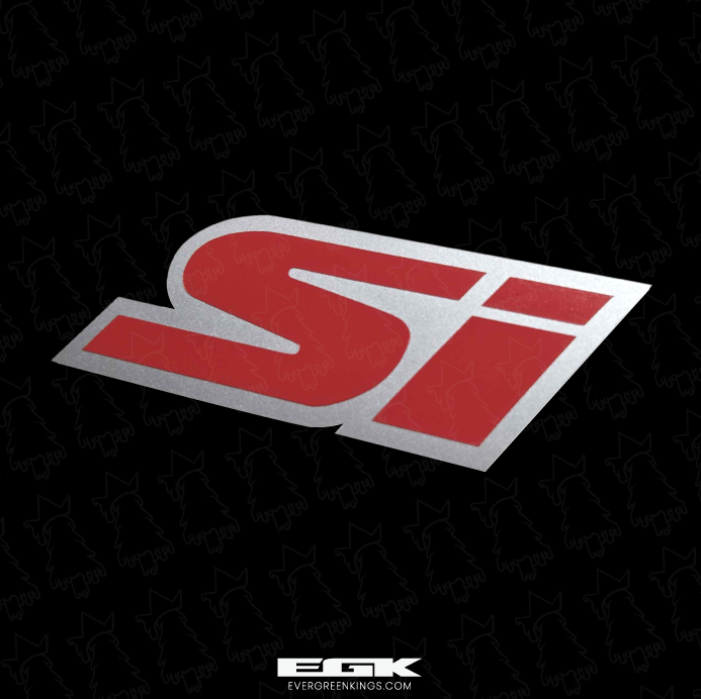 Evergreen Kings 99-00 Honda Civic Si trunk badge decal with logo design for car customization and styling.
