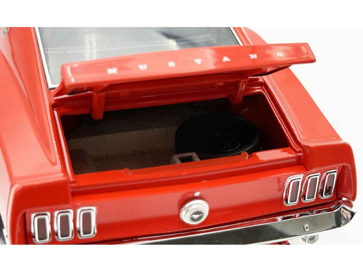Miniature Motors 1/18 Ford Mustang Limited Edition diecast model in Flower Power Red, detailed collectible car by ACME.