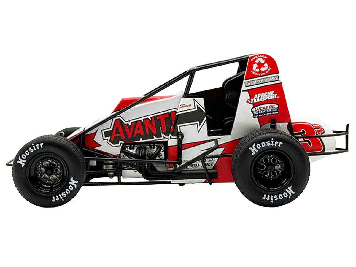 Miniature Motors USAC Sprint Car #3P Kyle Cummins "Avanti" 1/18 diecast model car, winged sprint car, USAC Sprint Car National Championship 2025