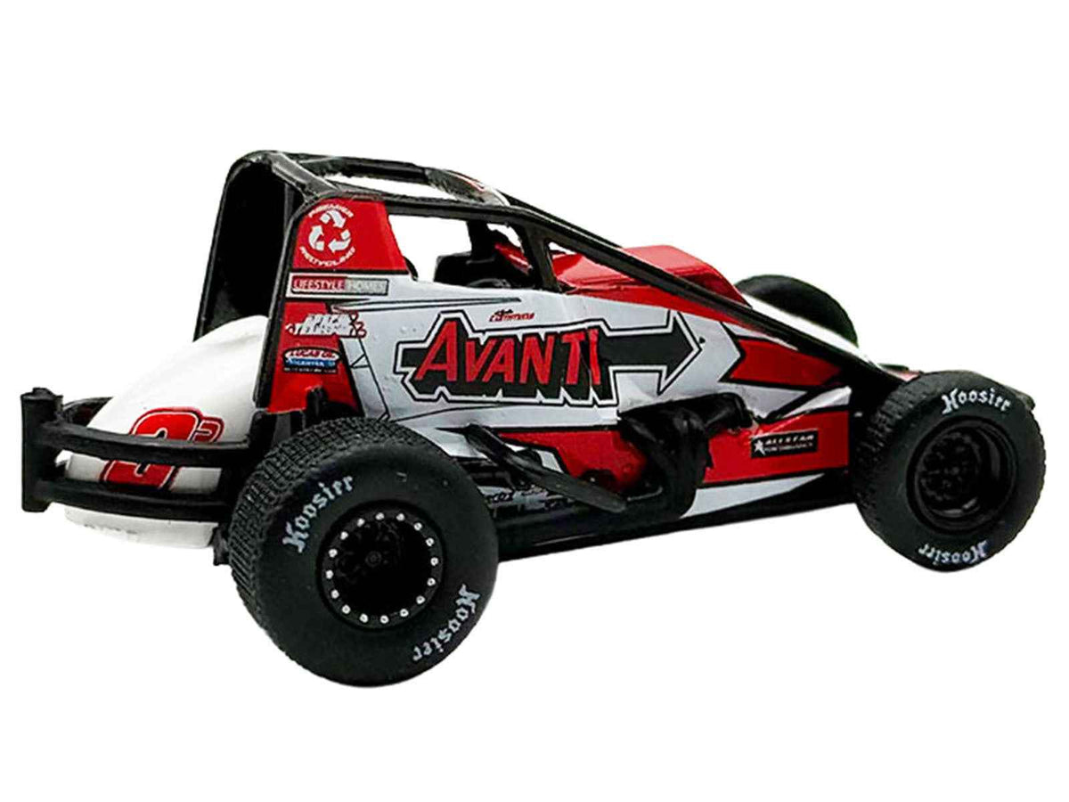 Miniature Motors 1/64 USAC Sprint Car #3P Kyle Cummins "Avanti" diecast model with wing, detailed racing car for collection.