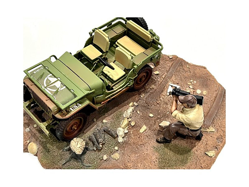 Miniature Motors 4x4 Mechanic figure 7 for 1/18 scale models by American Diorama, detailed figure for vehicle scenes.