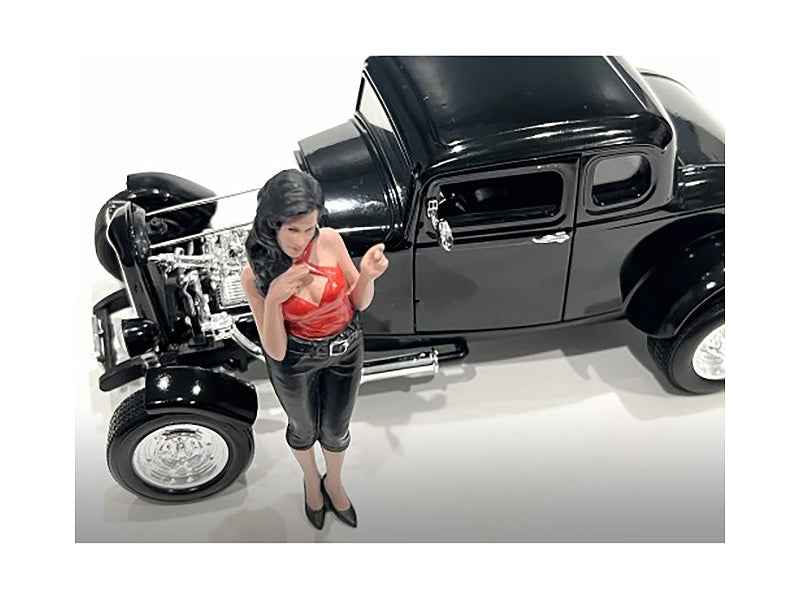 Miniature Peggy Pin-Up Girls figure for 1/24 scale models by Miniature Motors, detailed model figure for dioramas.