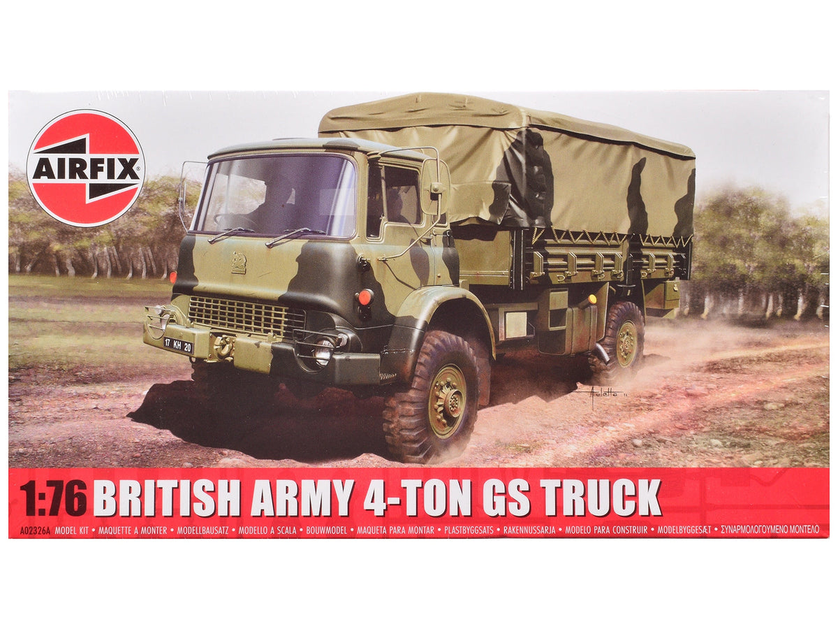 Miniature Motors British Army 4-ton 4x4 GS Truck Level 1 model kit with three scheme options, 1/76 scale plastic military model.