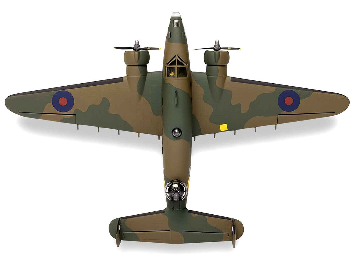 Miniature Motors Lockheed Hudson Light Bomber 1/72 plastic model kit by Airfix, featuring detailed aircraft parts and assembly components.