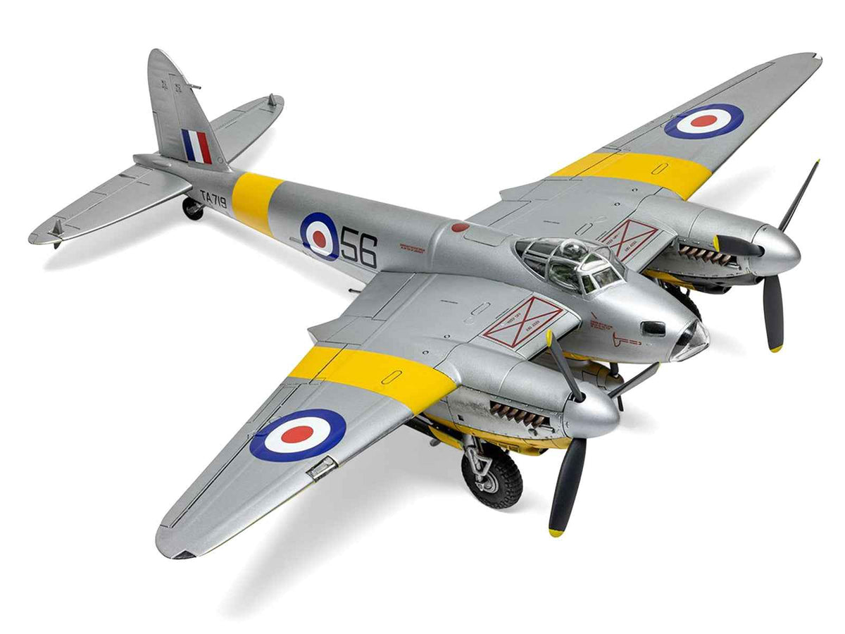 De Havilland Mosquito B.XVI model kit by Miniature Motors, 1/72 plastic aircraft with three scheme options, detailed military model.