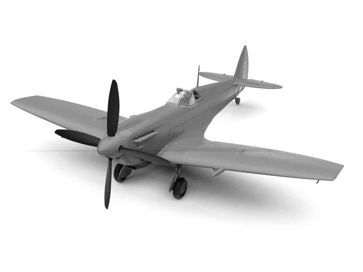 Miniature Motors Supermarine Spitfire Mk.IXe Model Kit, 1/48 plastic aircraft with three scheme options, detailed military model.