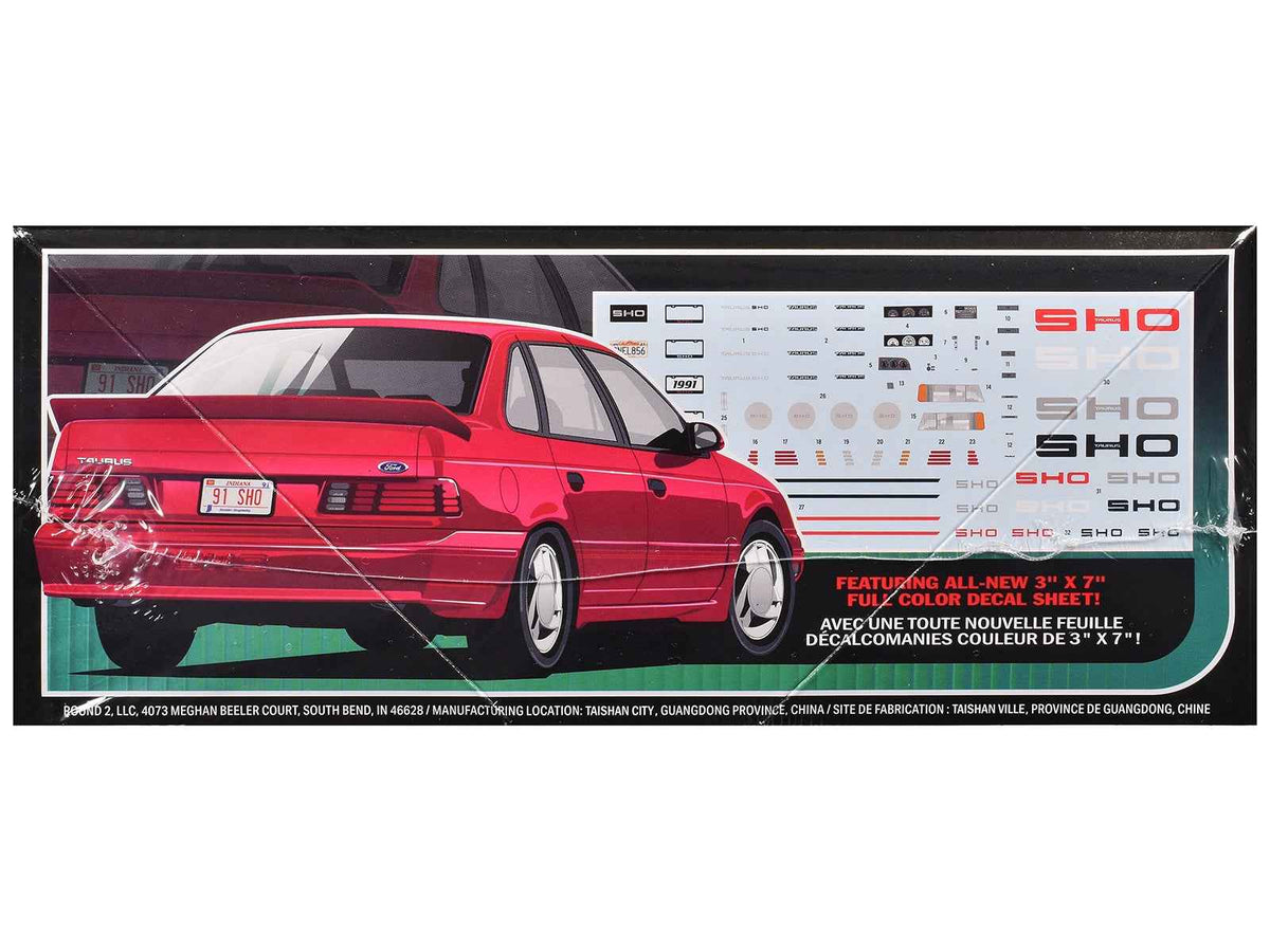 Miniature Motors 1/25 scale Ford Taurus SHO model kit by AMT, detailed 1991 Ford vehicle replica, skill 2 model kit.