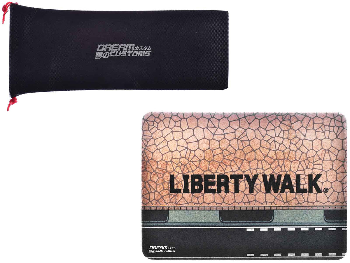 Miniature Motors Liberty Walk desktop display mat featuring detailed custom car design, accessory for car enthusiasts.